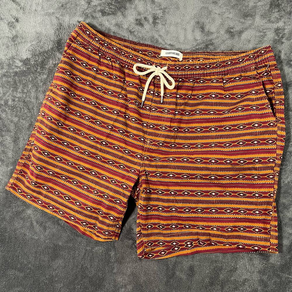 Vintage Style Chino Patterned Shorts XXL